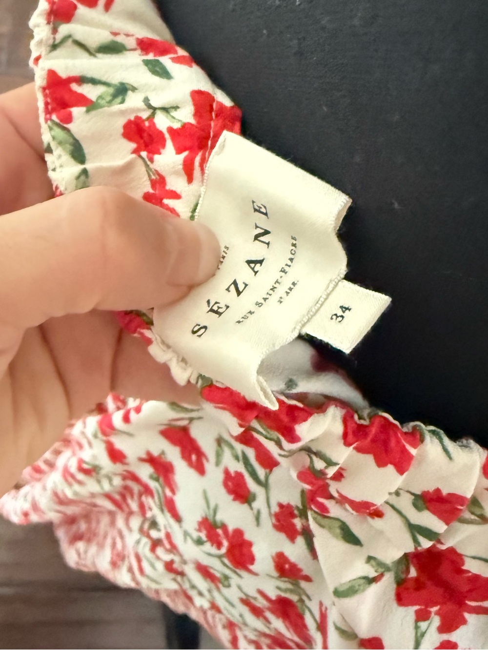 Sezane Tammie Skirt Fleurs Corail - Size 34 - Picture 4 of 4